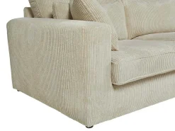 Hoekbank Van Ribfluweel Mondovi - Beige - Hoek Rechts-Vente-unique Clearance