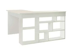 Hoekbureau Met Opbergruimte - Kleur: Wit - Lileul-Vente-unique