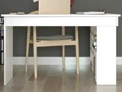 Hoekbureau Met Opbergruimte - Kleur: Wit - Lileul-Vente-unique