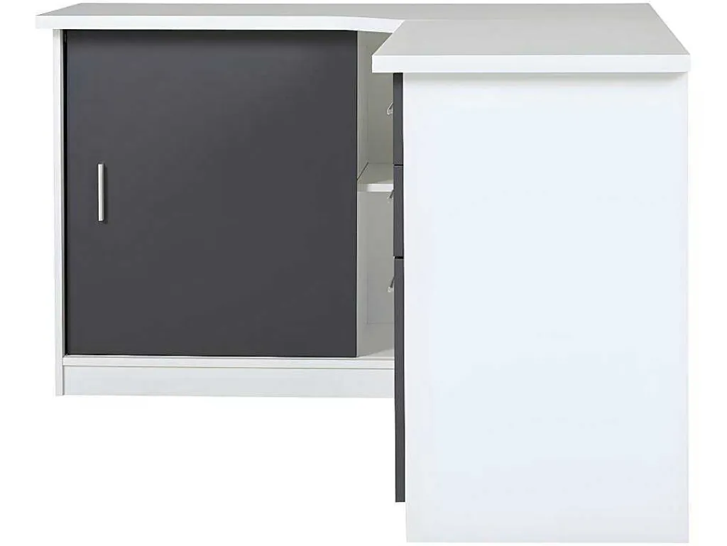 Hoekbureau Norwy - 2 Deuren & 2 Laden - Mdf Blad Met Granieteffect-Vente-unique Discount
