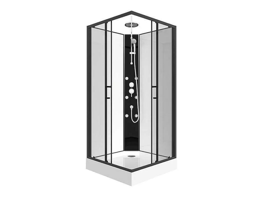 Hoekdouchecabine Met Massagefunctie - L80 X B80 X H225 Cm - Kivora-Shower & Design Discount