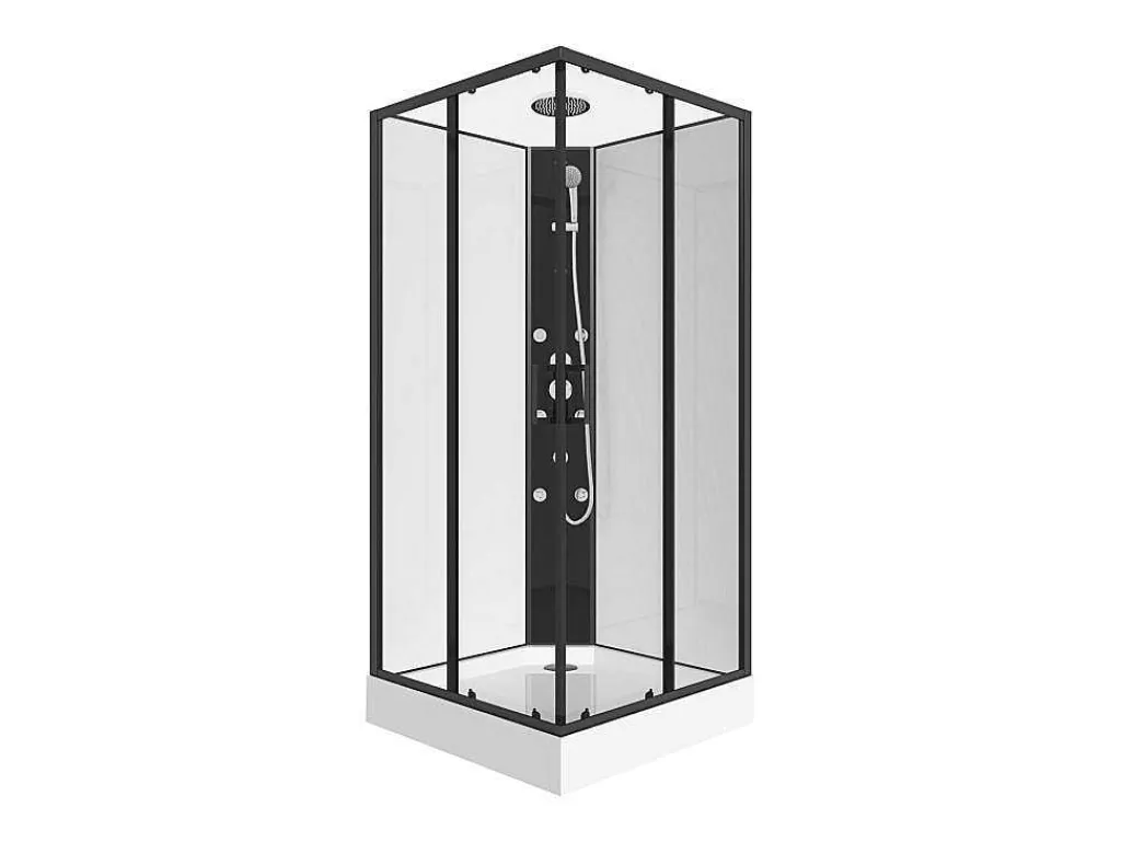 Hoekdouchecabine Met Massagefunctie - L80 X B80 X H225 Cm - Kivora-Shower & Design Discount