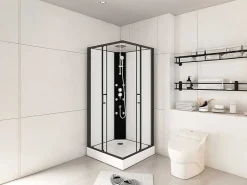 Hoekdouchecabine Met Massagefunctie - L80 X B80 X H225 Cm - Kivora-Shower & Design Discount