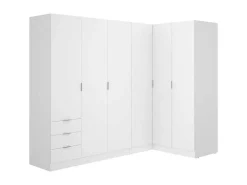 Hoekkast Met 6 Deuren En 3 Lades - L213 Cm - Wit - Listowel-Vente-unique New