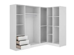 Hoekkast Met 6 Deuren En 3 Lades - L213 Cm - Wit - Listowel-Vente-unique New