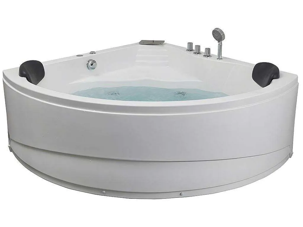 Hoekmassagebad Met Watervalsysteem Aglena - 2 Personen - 350 L - 150 X 150 X 60 Cm-Shower & Design Sale
