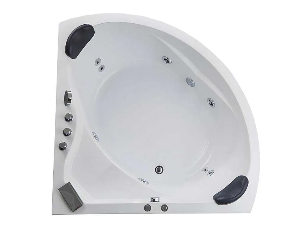 Hoekmassagebad Met Watervalsysteem Aglena - 2 Personen - 350 L - 150 X 150 X 60 Cm-Shower & Design Sale