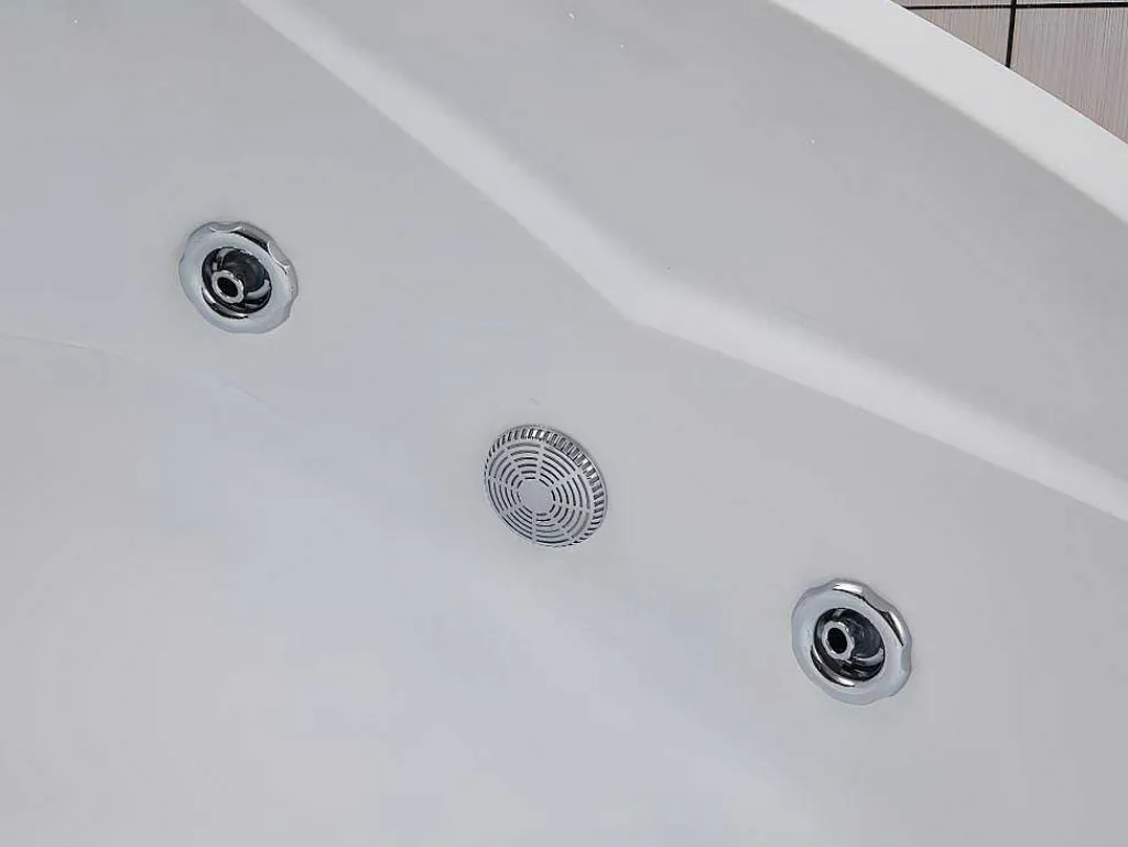 Hoekmassagebad Met Watervalsysteem Aglena - 2 Personen - 350 L - 150 X 150 X 60 Cm-Shower & Design Sale