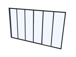 Hoekraam Werkplaats Van Gepoedercoat Aluminium - L180 X B60 X H130 Cm - Zwart - Bayview-Vente-unique Hot