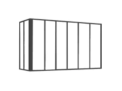 Hoekraam Werkplaats Van Gepoedercoat Aluminium - L180 X B60 X H130 Cm - Zwart - Bayview-Vente-unique Hot