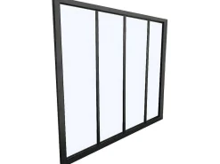 Hoekraam Werkplaats Van Gepoedercoat Aluminium - L120 X B60 X H130 Cm - Zwart - Bayview-Vente-unique Hot