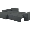 Hoekslaapbank Amelia Van Pascal Morabito - Ribfluweel - Antracietgrijs - Hoek Links-Vente-unique Online