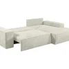 Hoekslaapbank Amelia Van Pascal Morabito - Ribfluweel - Beige - Hoek Rechts-Vente-unique Sale