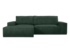 Hoekslaapbank Amelia Van Pascal Morabito - Ribfluweel - Spargroen - Hoek Links-Vente-unique Best