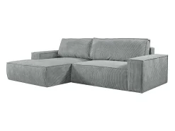 Hoekslaapbank Amelia Van Pascal Morabito - Ribfluweel - Lichtgrijs - Hoek Links-Vente-unique Best
