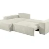 Hoekslaapbank Amelia Van Pascal Morabito - Ribfluweel - Beige - Hoek Links-Vente-unique Outlet
