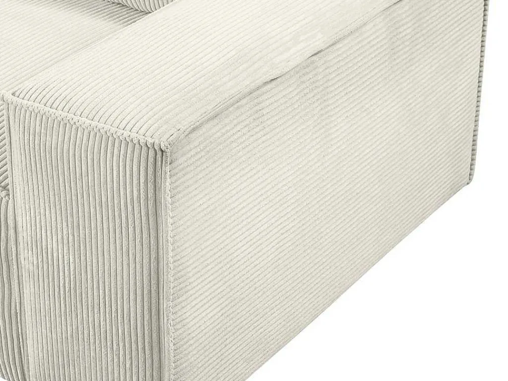 Hoekslaapbank Amelia Van Pascal Morabito - Ribfluweel - Beige - Hoek Links-Vente-unique Outlet