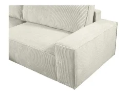 Hoekslaapbank Amelia Van Pascal Morabito - Ribfluweel - Beige - Hoek Links-Vente-unique Outlet