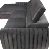 Hoekslaapbank Larica - Stof - Antraciet - Hoek Links-Vente-unique Discount