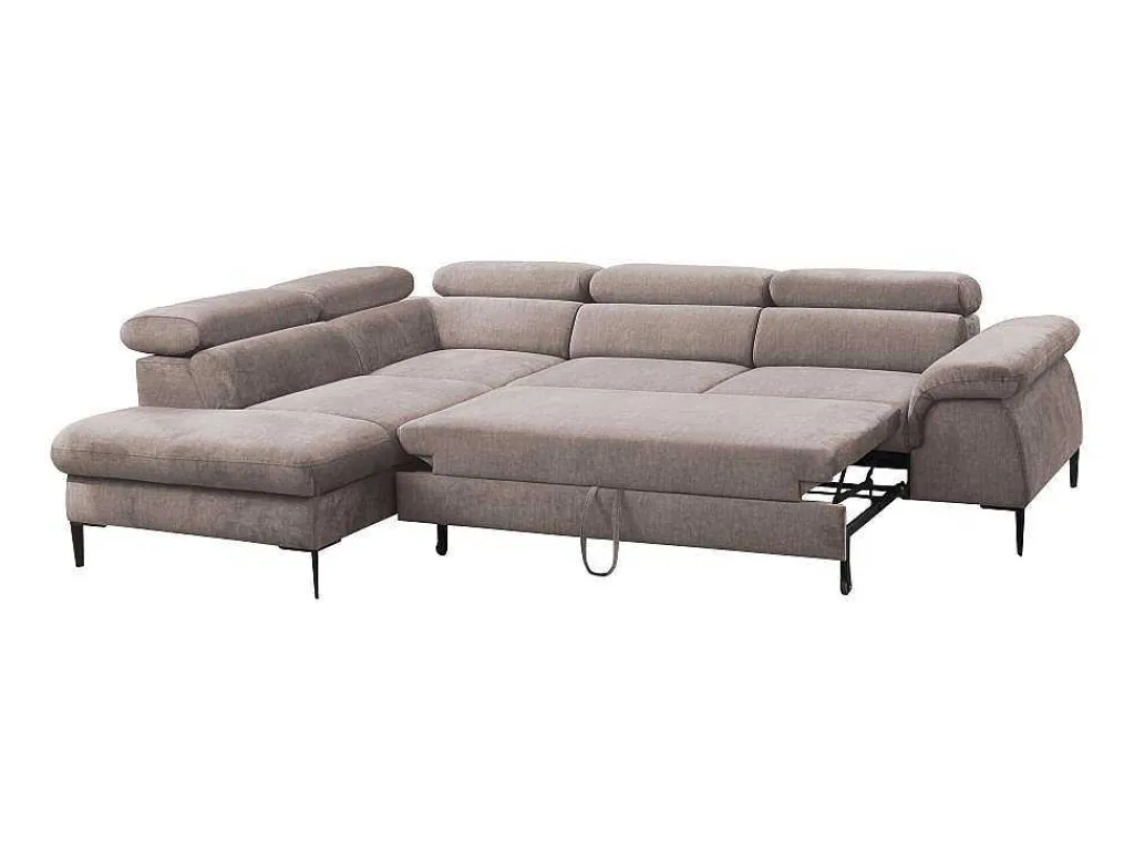 Hoekslaapbank Sepina Van - Stof - Taupe - Hoek Links-PASCAL MORABITO Discount