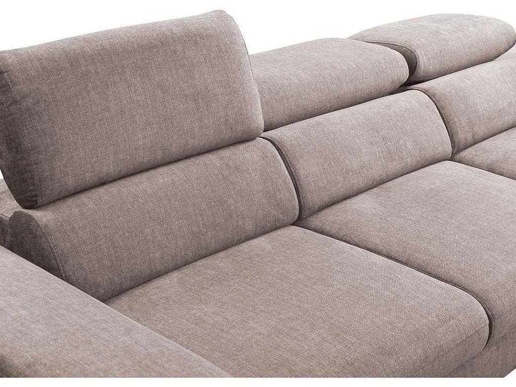 Hoekslaapbank Sepina Van - Stof - Taupe - Hoek Links-PASCAL MORABITO Discount