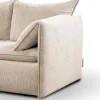 Hoekslaapbank Teodora Van Pascal Morabito - Ribfluweel - Beige - Hoek Links-Vente-unique Clearance