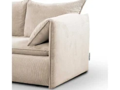 Hoekslaapbank Teodora Van Pascal Morabito - Ribfluweel - Beige - Hoek Links-Vente-unique Clearance