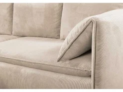 Hoekslaapbank Teodora Van Pascal Morabito - Ribfluweel - Beige - Hoek Links-Vente-unique Clearance