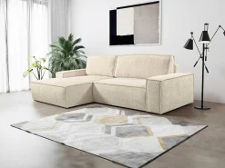 Hoekslaapbank Van Teddy Stof - Beige - Hoek Links - Amelia Van Pascal Morabito-Vente-unique New