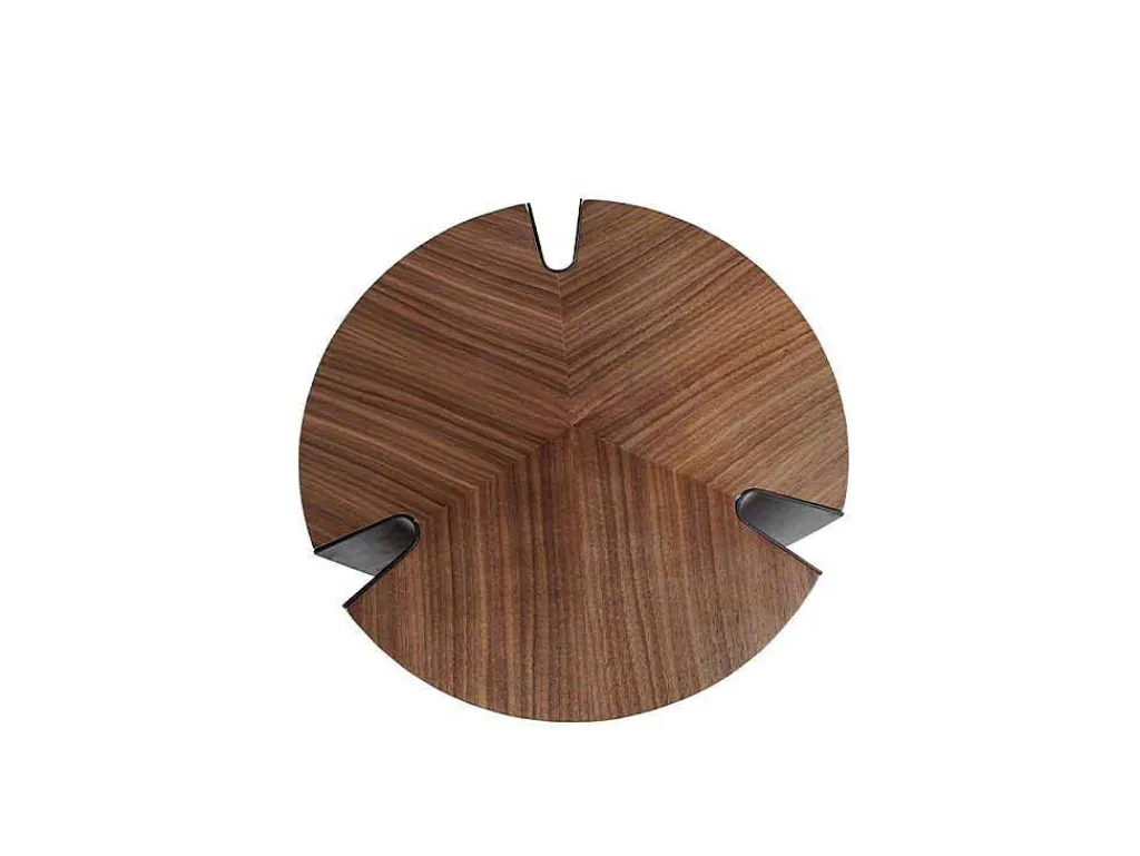 Hoektafel In Notenhout En Zwart Staal 2117-Angel Cerda Clearance