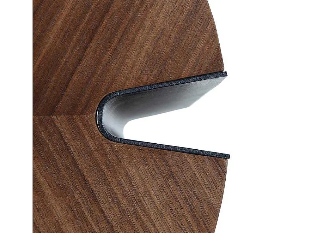 Hoektafel In Notenhout En Zwart Staal 2117-Angel Cerda Clearance