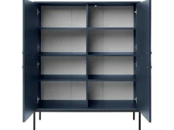 Hoge Buffetkast Bogdan - 4 Deuren - Blauw-Vente-unique Clearance