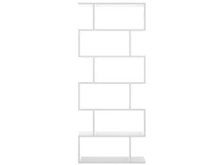 Hoge Stellingkast Tomini - 6 Vakken - Kleur: Wit-Vente-unique Online