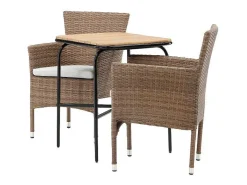Holmbeck Tuinmeubelset Tafel, 2 Stoelen Naturel.-Vente-unique Clearance