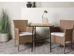 Holmbeck Tuinmeubelset Tafel, 2 Stoelen Naturel.-Vente-unique Clearance