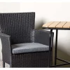 Holmbeck Tuinmeubelset Tafel, 2 Stoelen Naturel,Zwart.-Vente-unique Clearance