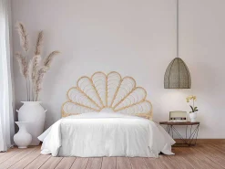 Hoofdbord 160 Cm - Rotan - Naturel - Flosia-Vente-unique Clearance