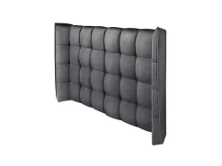 Hoofdbord Bed - Gebogen - 140 Cm - Stof - Grijs - Ludesa-Vente-unique Discount