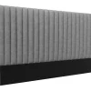 Hoofdeinde Met Verticale Naden - 200 Cm - Stof - Grijs - Sarah-Vente-unique New