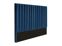 Hoofdeinde Sarah Met Verticale Naden - 140 Cm - Fluweel - Donkerblauw-Vente-unique Sale