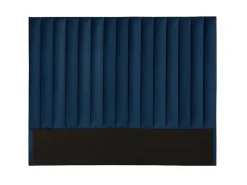 Hoofdeinde Sarah Met Verticale Naden - 140 Cm - Fluweel - Donkerblauw-Vente-unique Sale