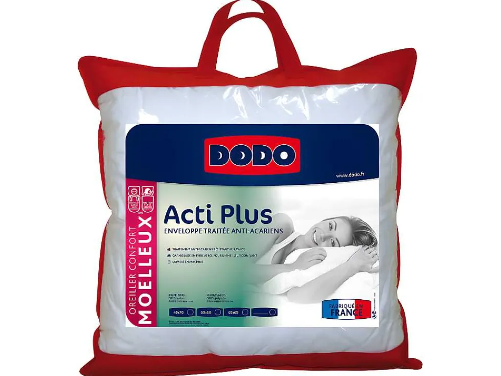 Hoofdkussen Acti Plus Ii Tegen Allergieen - 65 X 65 Cm-DODO Best