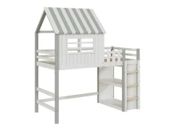 Hoogslaper 90 X 200 Cm - Cabinebed Met Ladder - Opbergplank - Massief Hout - Groen-Vente-unique Online