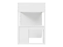 Hoogslaper 90 X 200 Cm Met Bureau, Opbergplanken, Lades En Ladder, Mdf-Hout, Wit-Vente-unique Online