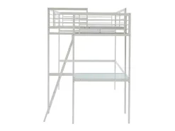Hoogslaper Casual Ii - 140 X 190 Cm - Met Bureau - Wit-Vente-unique Clearance