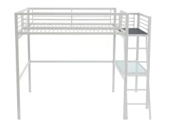 Hoogslaper Casual Ii - 140 X 190 Cm - Met Bureau - Wit-Vente-unique Clearance