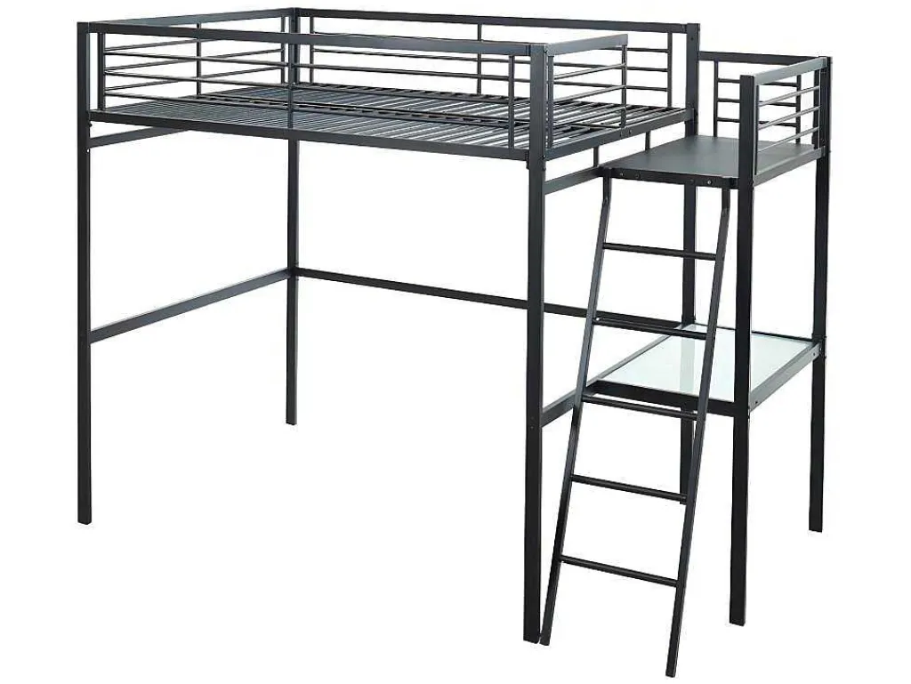 Hoogslaper Casual Ii - Bed 140 X 190 Cm - Bureau - Antraciet-Vente-unique Best