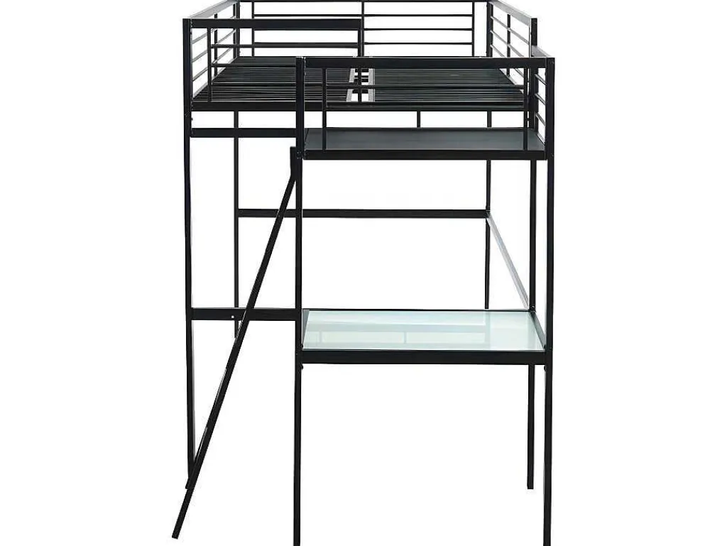 Hoogslaper Casual Ii - Bed 140 X 190 Cm - Bureau - Antraciet-Vente-unique Best