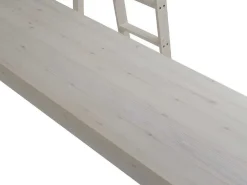 Hoogslaper Gedeon - 90 X 190 Cm - Met Bureau - Massief Grenen - Gebleekt-Vente-unique