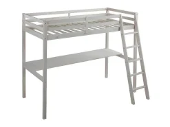 Hoogslaper Gedeon - 90 X 190 Cm - Met Bureau - Massief Grenen - Gebleekt-Vente-unique